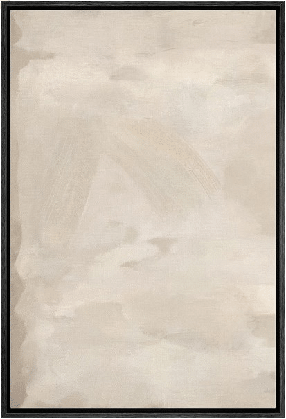 Framed Canvas Print Wall Art Rustic Tan Paint