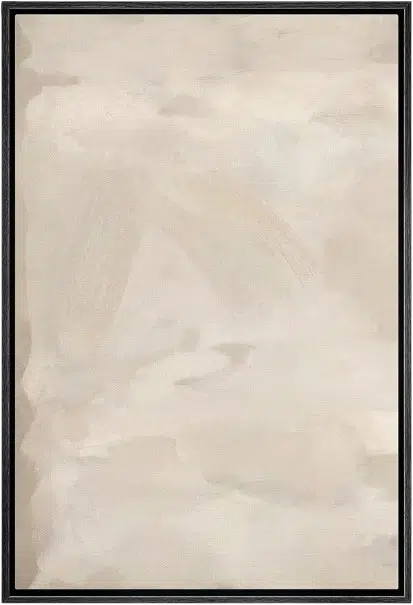Framed Canvas Print Wall Art Rustic Tan Paint
