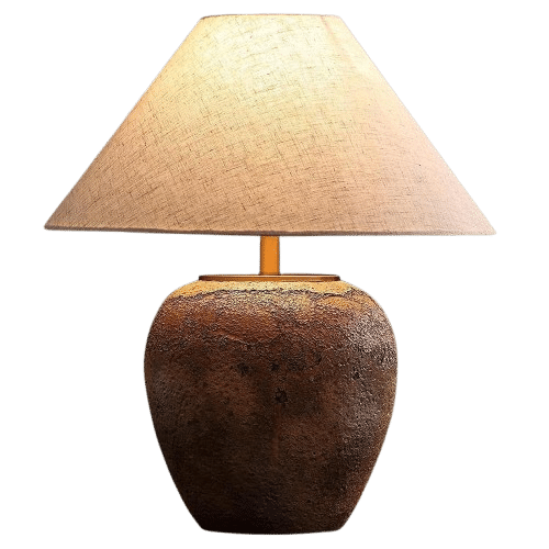 Rustic Farmhouse Clay Pot Table Lamps