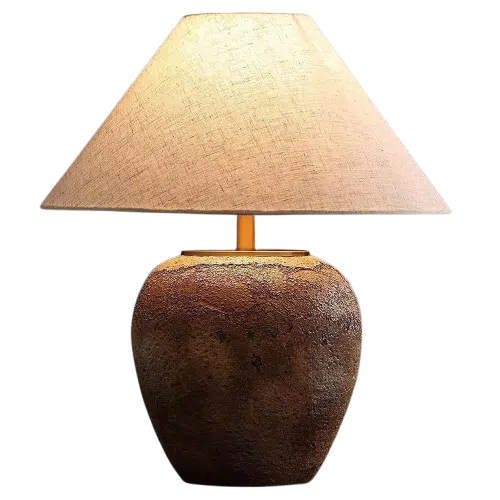 Rustic Farmhouse Clay Pot Table Lamps