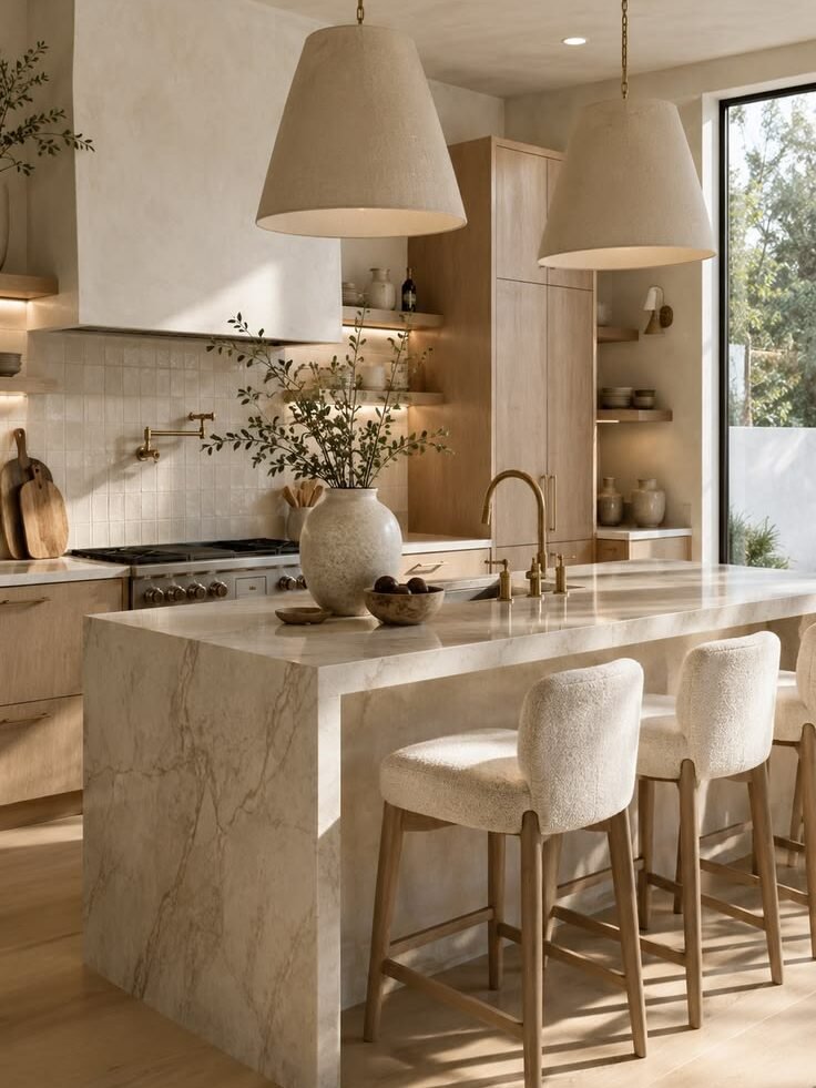 Organic modern kitchen decor