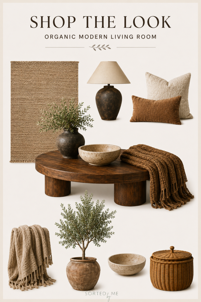 Shop the look organic modern living room mood board
