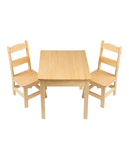 Wooden toddler table and chair set