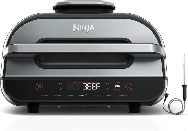 Ninja Foodi Smart XL 6-in-1 indoor grill and air fryer, 4 qt, black and silver